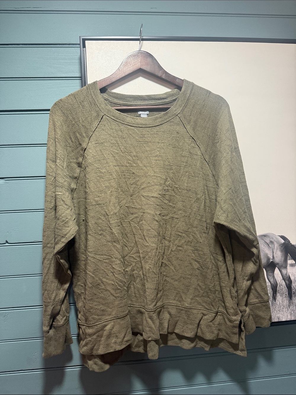 Olive Green Crewneck Sweater